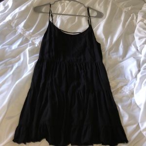 Black Mini Ruffled Dress, great condition